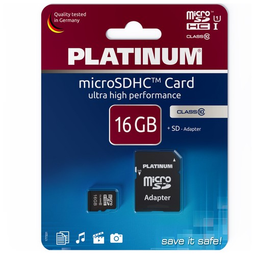Platinum micro sdhc - 16, gb