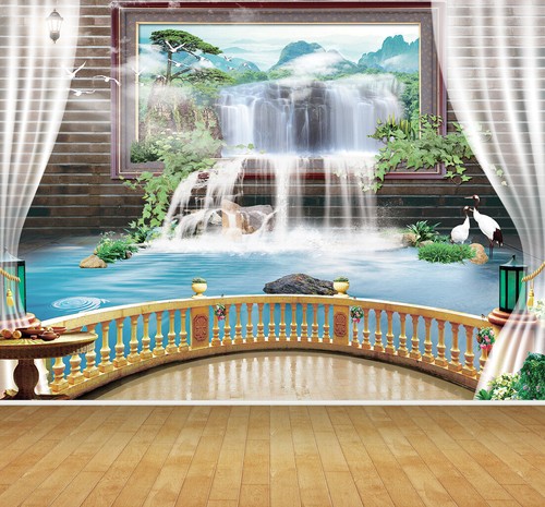 Garten veranda wasserfall - garten,