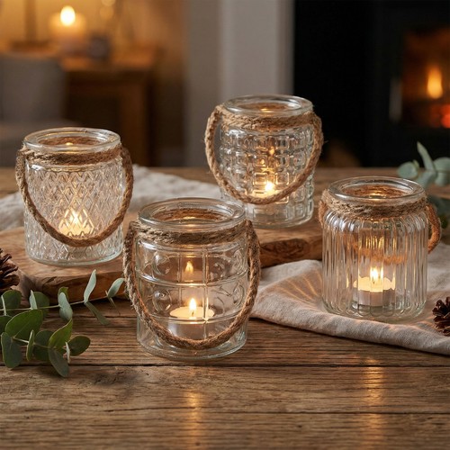 4er set windlicht - 4er, glas
