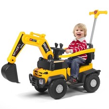 Elektrischer Traktor Kinder Aufsitztraktor mit MP3 LED Lichtern Kinderlast 2 in1