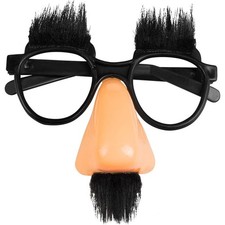Witzige Brille mit Nase, Augenbrauen & Bart / Karneval Fasching Kostüm Party