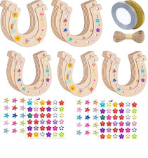 25 Stück Holz Hufeisen MDF Basteln Form Rohling Dekoration Verzierungen Laser Cut