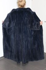 Nerzmantel Mantel Nerz Jacke Blau Echt Pelz Fell Gr ca. 38 - 40
