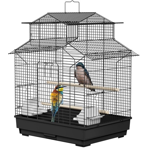 Vogelkäfig mit holzstangen - vogelkäfig,