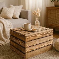 Obstkiste Holztruhe geflammt