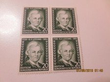 DDR 1954 Lessing mit neuem Plattenfehler nach Schantl F33 SW 120,- €