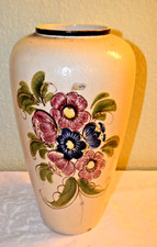 Vintage Bodenvase groß 38 x 21 cm handbemalt