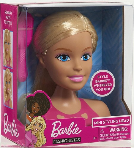 Barbie mini frisierkopf blond - barbie,