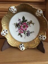 Porzellanteller Rosenthal Moliere, Zierteller mit Goldrand, antik