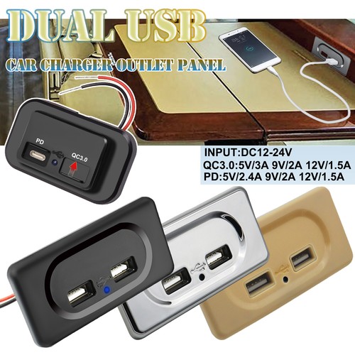 12v 24v dual usb - usb, qc3.0
