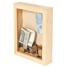 Sparbüchse aus Holz mit