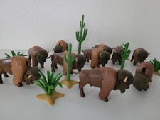 Playmobil Western Wilder Westen Tiere Bisons Büffel 10 Stück Top