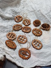 Dekoration 12 Schwarznuss Scheiben gesägt Kalifornische Schwarznuss Rarität