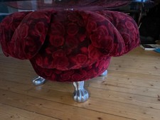 Bretz Original Auflösung Sammlung Tisch gross Rot silber Sofa Bett Wohnzimmer