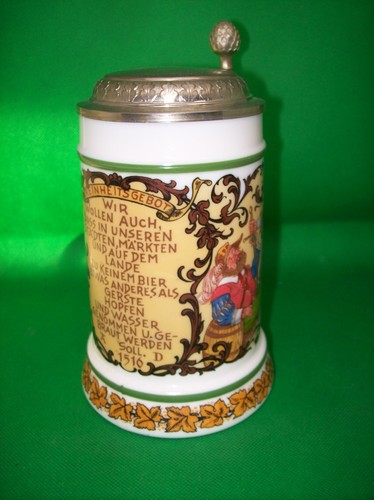 Bierkrug porzellan mit - bierkrug,