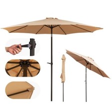 Ø3m Sonnenschirm Gartenschirm Strandschirm Balkonschirm knickbar mit Kurbel