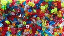 Lego 100 Glassteine 1x1 / 1x2  transparent alle Farben durchsichtig 