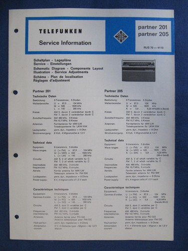 Telefunken partner 201 205 - telefunken,