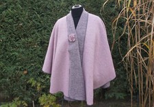 Damen Woll-Wende Cape / Poncho
