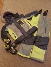 Schneeanzug, Skianzug:Gr. 98 Topolino, zweiteilig, mit passenden Stiefeln Gr. 26