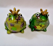 Spardose Froschkönig - zwei Keramikfrösche mit Krönchen