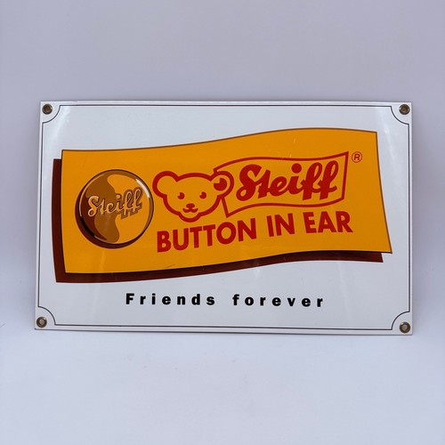 Steiff blechschild reklame - steiff,