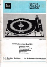 Service Manual-Anleitung für Dual 1219 