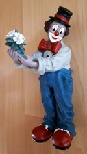 Gilde Clown Der Verlegene Schüchterne mit Blumen stehend Figur Sammlung 35565