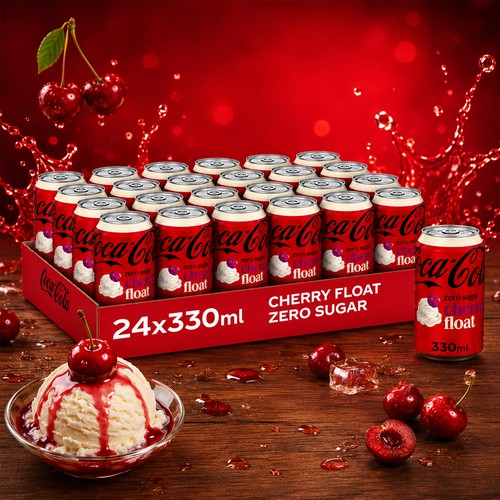 Coca cola cherry float - float, zero