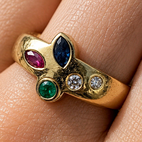 Ring 14k gelbgold mit - ring,