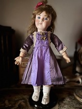Seidenkleid für antike Puppe; Robe; Silk dress for antique Doll