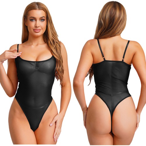 Damen sexy body transparent - body,