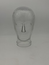 474/ Glas KOPF Perücke Kopfhörer Glaskopf 70er vintage Transparent Noppen