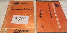 366 Zetcat Lanz Betriebsanleitung und Kundendienst Scheckheft