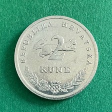 2 Kune 1995 Kroatien Thunfisch Tuni Fisch Tier KM# 10