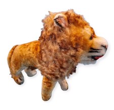 Antik Vintage Löwe Glasaugen Strohfüllung? Stofftier Fester Körper Alt