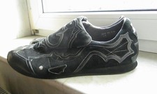 JETTE JOOP BASIC LEDERSNEAKER SLIP ON STICKEREI GESTEPPT BLACK SCHWARZ 41