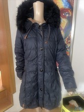 Naketano Wintermantel blau Gr. L Fell 
