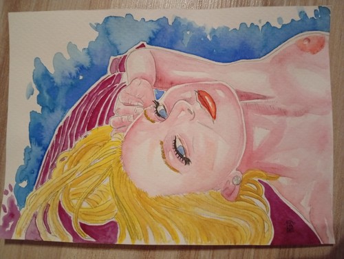 Aquarell gemälde akt frau - akt,