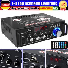 600W, Bluetooth 5.0 Verstärker HiFi Power Audio Stereo Bass USB SD FM Radio AUX