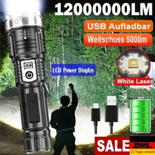 12000000 Lumen Taschenlampe AKKU LED USB 5000Meter Taktisches Fackel Arbeitslich