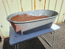 Baby Zinkbadewanne  Kinderwanne/Babywanne Gestaltung Behältnis Vintage Brocante 
