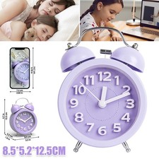 Retro Analog Wecker, Doppelglockenwecker mit Ohne Ticken Glockenwecker Quarz