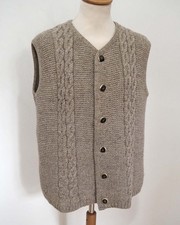 Trachten Herren Zopf Strick Weste Grösse 50 Herren Schurwolle S275