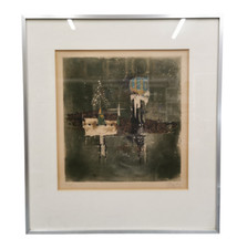 JOHNNY FRIEDLÄNDER Farbradierung 30x28 cm Aquatintaradierung gerahmt 118/135