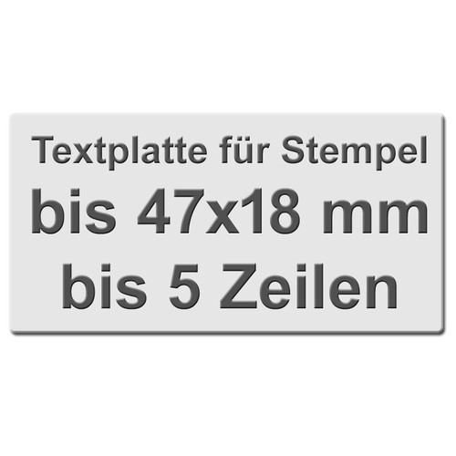 Textplatte für stempel x - textplatte,