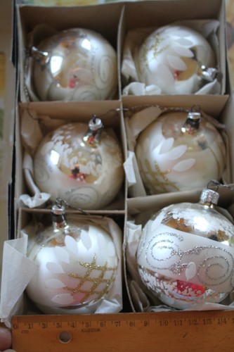 6stück ddr christbaumkugeln - 6stück,