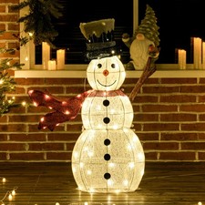 Outsunny 78er LED Weihnachtsdeko, Weihnachten Schneemann für Indoor, Outdoor