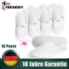 10 Paare Einweg Hausschuhe Gästeschuhe Pantoffeln Hotelslipper Frottierslipper