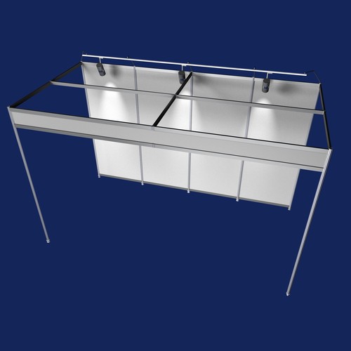 Messestand mit beleuchtung - messestand,